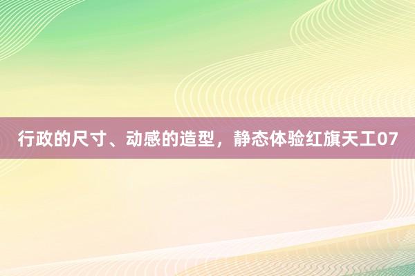行政的尺寸、动感的造型，静态体验红旗天工07