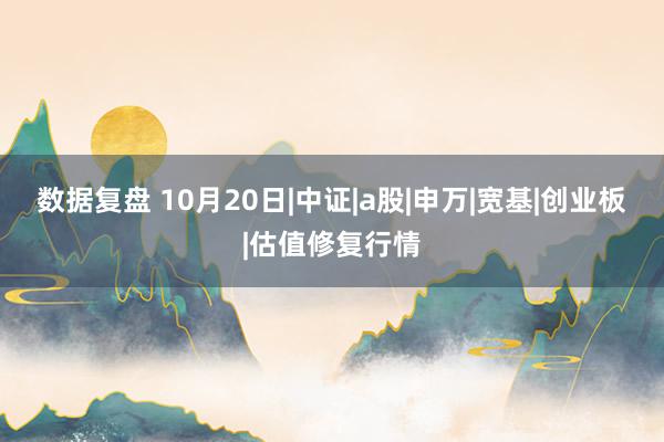 数据复盘 10月20日|中证|a股|申万|宽基|创业板|估值修复行情