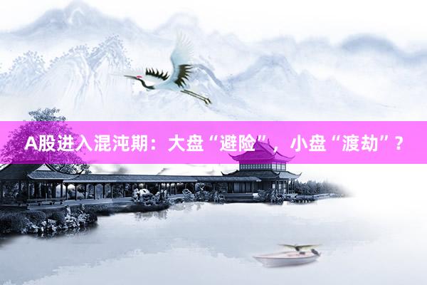 A股进入混沌期:大盘“避险”,小盘“渡劫”?