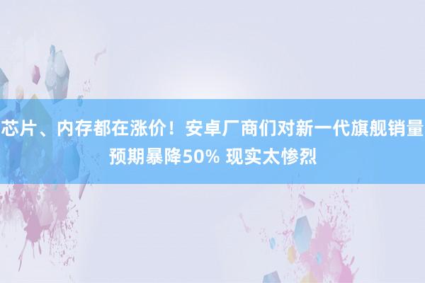 芯片、内存都在涨价！安卓厂商们对新一代旗舰销量预期暴降50% 现实太惨烈