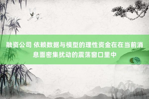 融资公司 依赖数据与模型的理性资金在在当前消息面密集扰动的震荡窗口里中