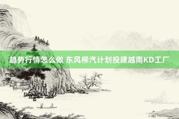 趋势行情怎么做 东风柳汽计划投建越南KD工厂